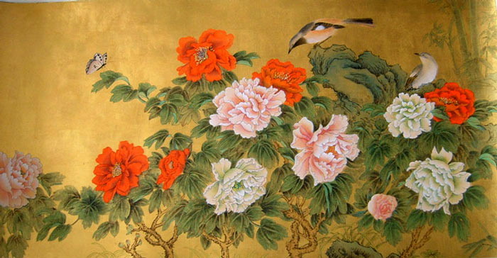 点击查看源网页 高端工艺品——金箔画欣赏